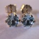 Anting Silver Sky Blue Topaz 4mm 6 prong