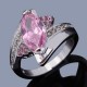 Ladies Gold Filled Ring 7US Pink Topaz CZ
