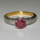 Cincin Ruby Silver 925 Ring 9US untuk Mempelai Pria