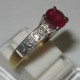 Cincin Ruby Silver 925 Ring 9US tampak samping