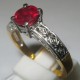 Cincin Ruby Silver 925 Ring 9US
