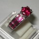 Silver 925 Ruby CZ Ring 8US