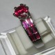Silver 925 Ruby CZ Ring 8US