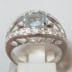 Sky Blue Topaz Silver 925 Ring 7US 