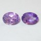Couple Purple Amethyst Oval 2.45 carat