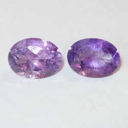Couple Purple Amethyst Oval 2.45 carat