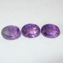 3 Pcs Purple Amethyst Oval 3.15 carat