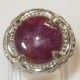 Silver Star Ruby Ring 8.5 US