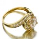 Cincin Wanita Ring 6 Gold Filled Champagne Topaz CZ