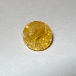 Batu Permata Safir Kuning Bundar 0.92 carat