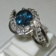London Blue Topaz Silver 925 Ring 8US