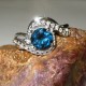 Cincin Permata London Blue Topaz Silver 925 Ring 8US