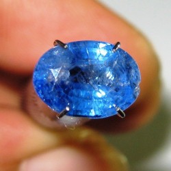 Ceylon Sapphire 3.16 carat Foto dengan Sinar