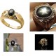 Contoh Cincin Black Star Sapphire Ring Silver dan Gold