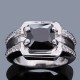 cincin Pria Black Sapphire Sintesis Ring 7 US