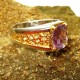 Solitaire Silver 925 Amethyst Ring 10US