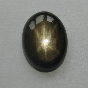 Batu Safir Black 6 Ray Star Oval Cabochon 3.48 carat