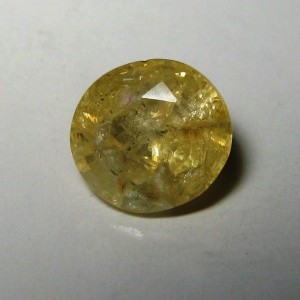 Batu Permata Yellow Sapphire 0.77 carat Round Cut