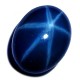 Blue Star Sapphire Oval Cab 1.9cts Bagus untuk Cincin