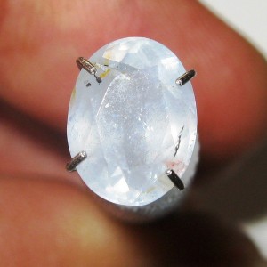 Batu Permata Light Blue Sapphire Oval Cut 2.29 carat