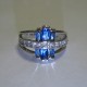 Cincin Fashion Model Blue Sapphire Cz Ring 6