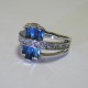 Cincin Fashion Model Blue Sapphire Cz Ring 6