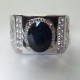 Cincin Silver 925 Safir Ring 6.75 US