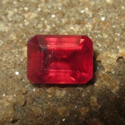 Ruby Pruplish Red Octagon Cut 2.37 carat