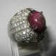 Silver Star Ruby Ring 9US