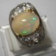 Rainbow Opal Silver Ring 7.5US