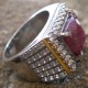 Cincin Ruby Silver Ring 8US