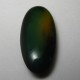 Gambaran Bawah Batu Black Opal Lonjong 2.45 carat di Jari