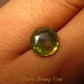 Batu Permata Round Cut Greyish Green Zircon 2.87 carat
