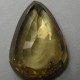 Tampak Belakang Batu Mulia Pear Cut Greenish Yellow Zircon 2.37 carat