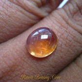 Tampak Depan Batu Permata Safir Kuning Bening Cabochon 4.75 carat