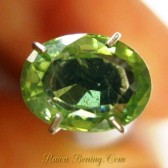 Jenis Batu Mulia Yellowish Green Zircon 1.73 carat