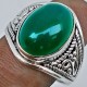 Cincin Green Chalcedony Ring 7.5 US