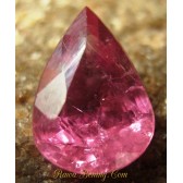 Jenis Batu Mulia Pinkish Red Ruby Pear Shape 0.80 carat