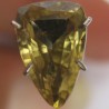 Memo Keaslian Batu Permata Zircon Kuning Triangular Cut 2.74 carat