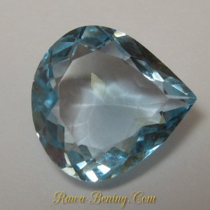 Batu Permata Pear Baby Blue Topaz 4.25 carat www.rawa-bening.com