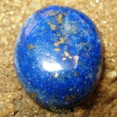 Batu Mulia Lapis Lazuli Oval Pipih 12.70 carat Elegan dan Artistik