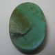Batu Chyrsocolla Chalcedony Oval Cab 13.50 carat Foto Bagian Bawah
