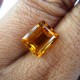 Batu Permata Citrine Rectangular Cut 3.77 carat Warna Kuning Imperial