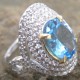 Woman Swiss Blue Topaz Ring M (UK)