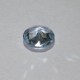 Round Diamond Blue Topaz 1.2 cts bagian bawah batu natural