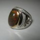 Black Opal Men's Silver Ring 7.5 US Unik dan Indah