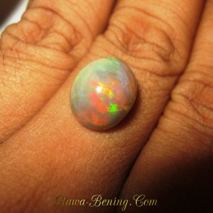 Keindahan Cahaya Jarong Multi Color dari Greyish Opal Pelangi 4.70 carat