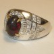 Cincin Pria Black Opal Ring 9US Bahan Silver 925