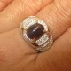 Cincin Pria Black Opal Ring 9US Untuk Pria Muda di Gedung Pekantoran