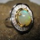Cincin Silver Rainbow Opal Ring N